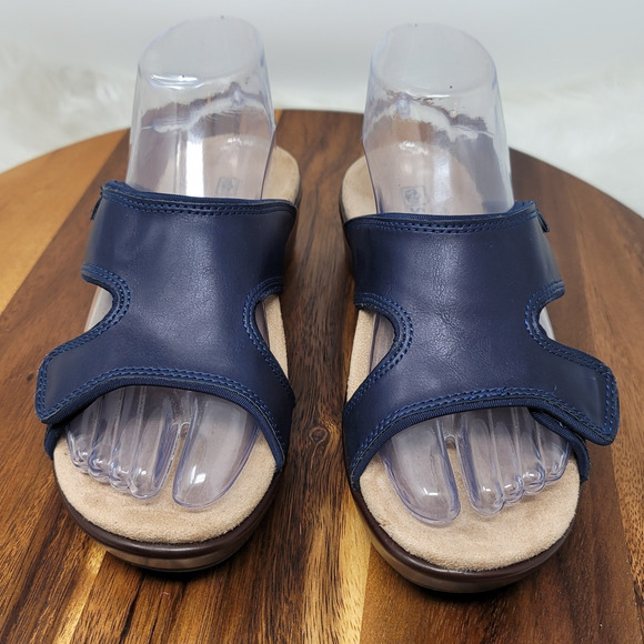 Spenco Navy Blue Adjustable Confort Summer Slide In Women's Sandals 6B NWOT - Picture 1 of 7